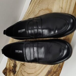 Stacy Adams Men's Black Leather Loafers, Size 10.5 M